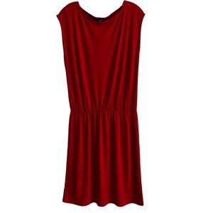 New Talbots Red Jersey Sleeveless Dress MP